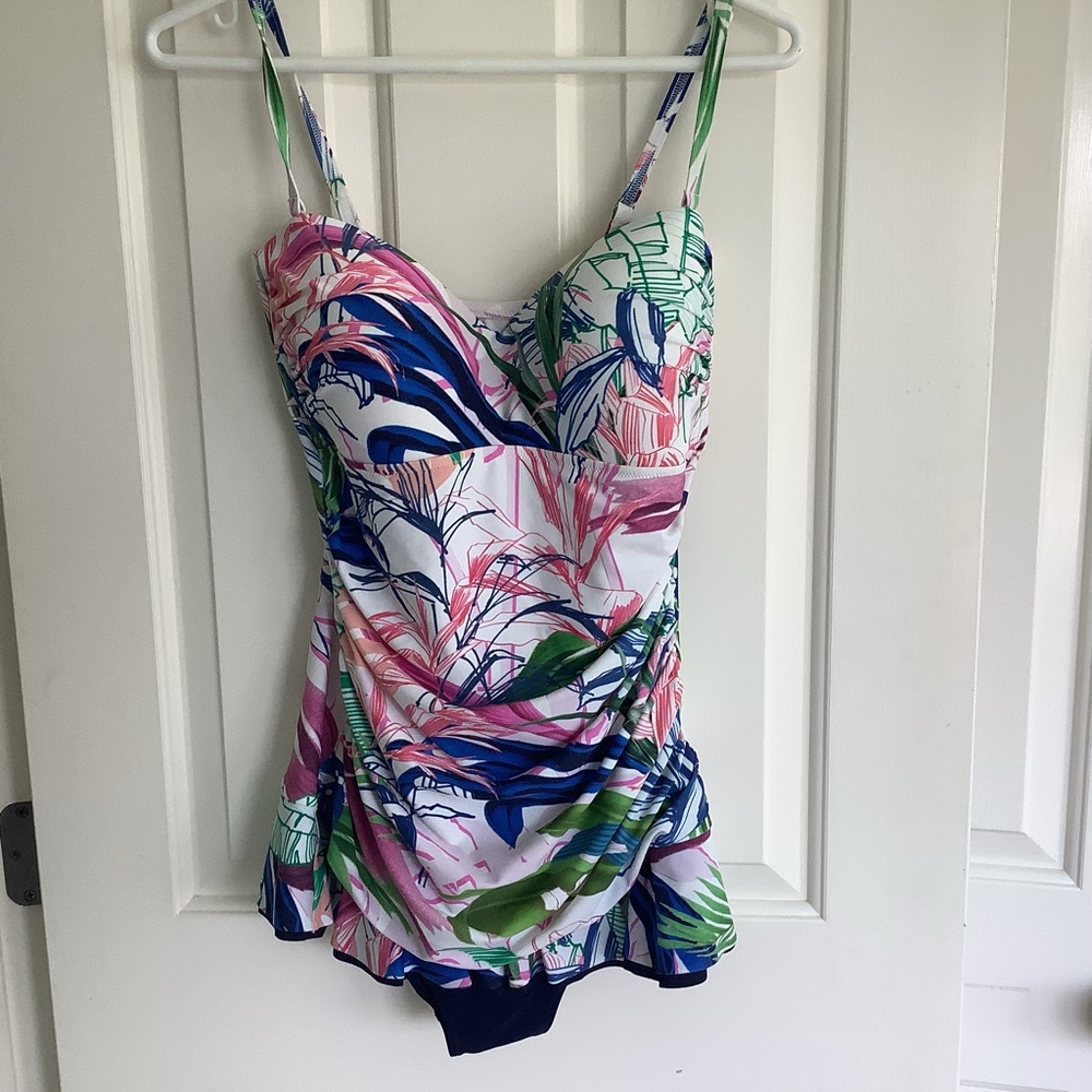 PROFILE BY GOTTEX Tropical Print One Piece Swimdress
12